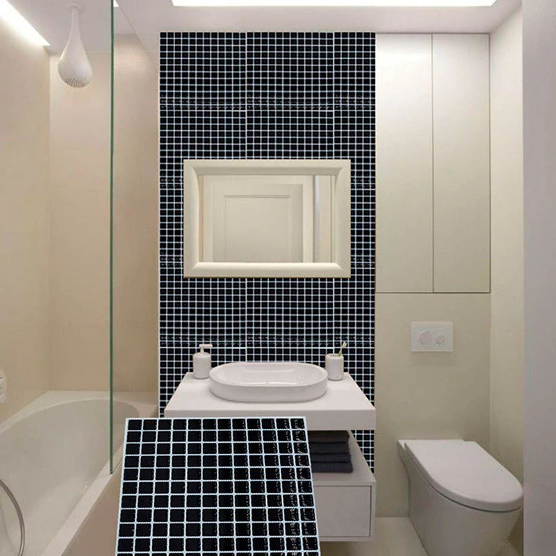 el panel vinilico tipo mosaico o azulejos, ofrece grandes ventajas, ya que cuenta con relieves tridimensionales, autoadherible