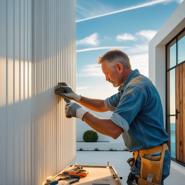 descubre cómo instalar lambrin de pvc con apariencia de madera: mide el area, corta los paneles, fija con adhesivo si el muro es liso o grapas sobre un bastidor de madera, si el muro es irregular y encaja las piezas