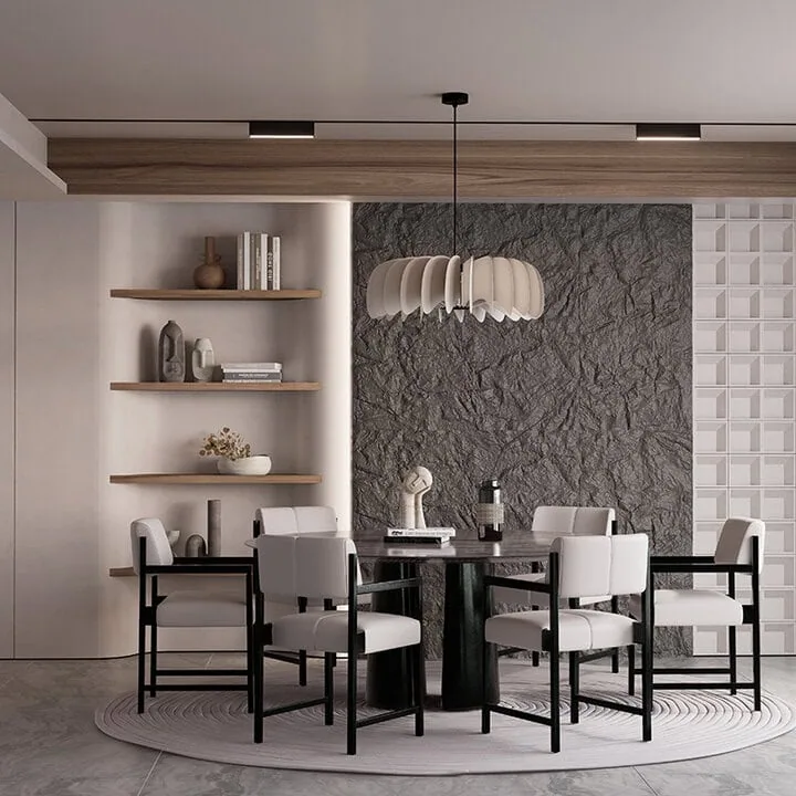 el panel de poliuretano tipo roca tekno step, es una solucion decorativa 3d que imita fielmente la textura y apariencia de la piedra natural, ligereza extrema, gran durabilidad y facilidad de instalacion. perfecto para paredes interiores que necesitan caracter y modernidad sin complicaciones