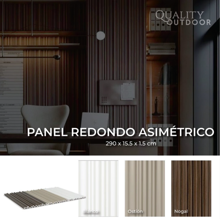 panel de pvc redondo asimetrico para paredes y techos interiores
